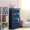 4-Tier Drawer Bedroom Dresser, Clothes Organiser, Fabric Storage Tower for Clothing, Linens, Closet, Simple Assembly, Long-Lasting Materials (Navy Blue, Tall, 16.5x13.2x33.4 in)